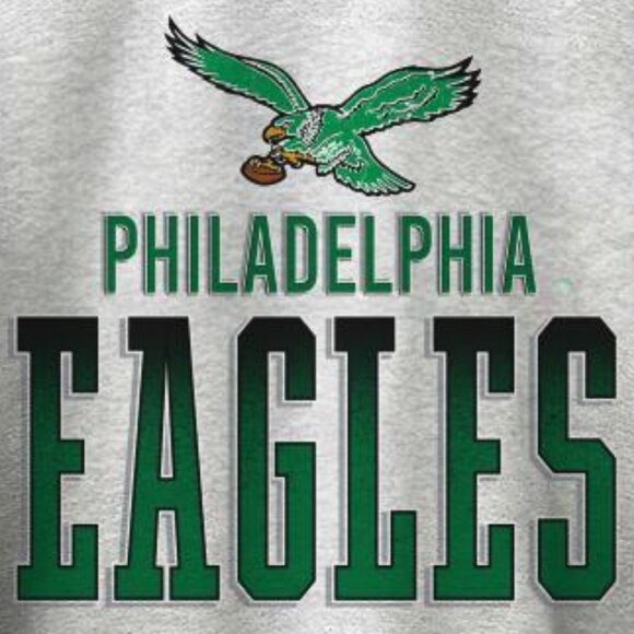 Vintage Philadelphia Eagles Football Sweatshirt Grey True Sport Fans NFL Sweater - Picture 3 of 4